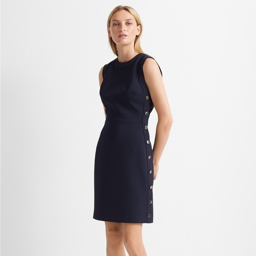 Club Monaco button sheath dress navy size 00